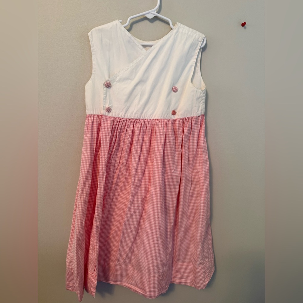 Orient Express Pink and White Floral Embroidered Kids Dress - Picture 2 of 4